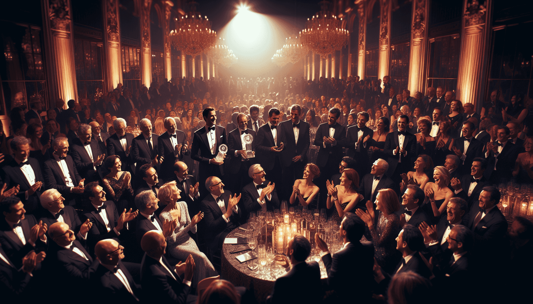 Award ceremony celebration