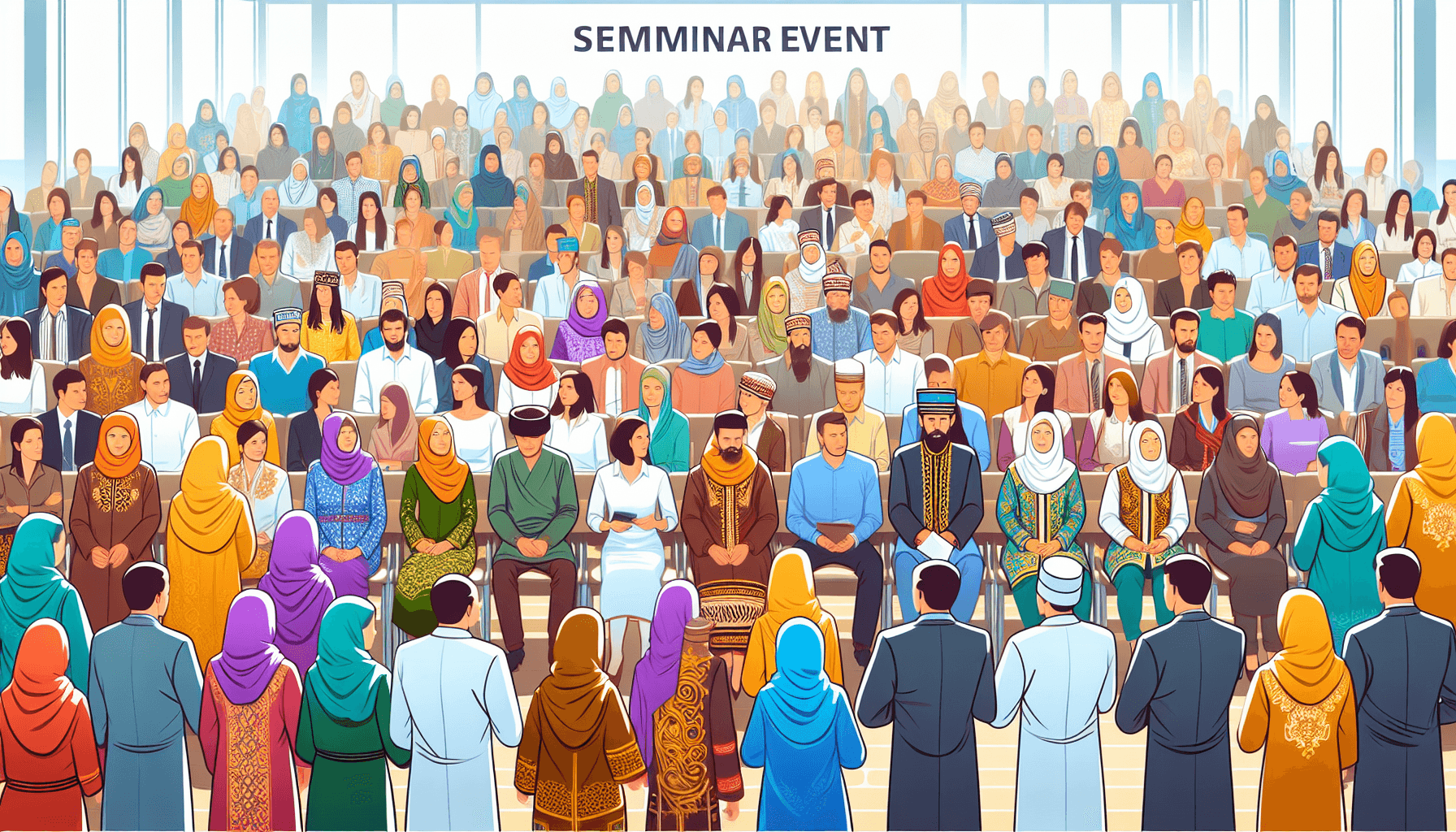 Seminar event with audience