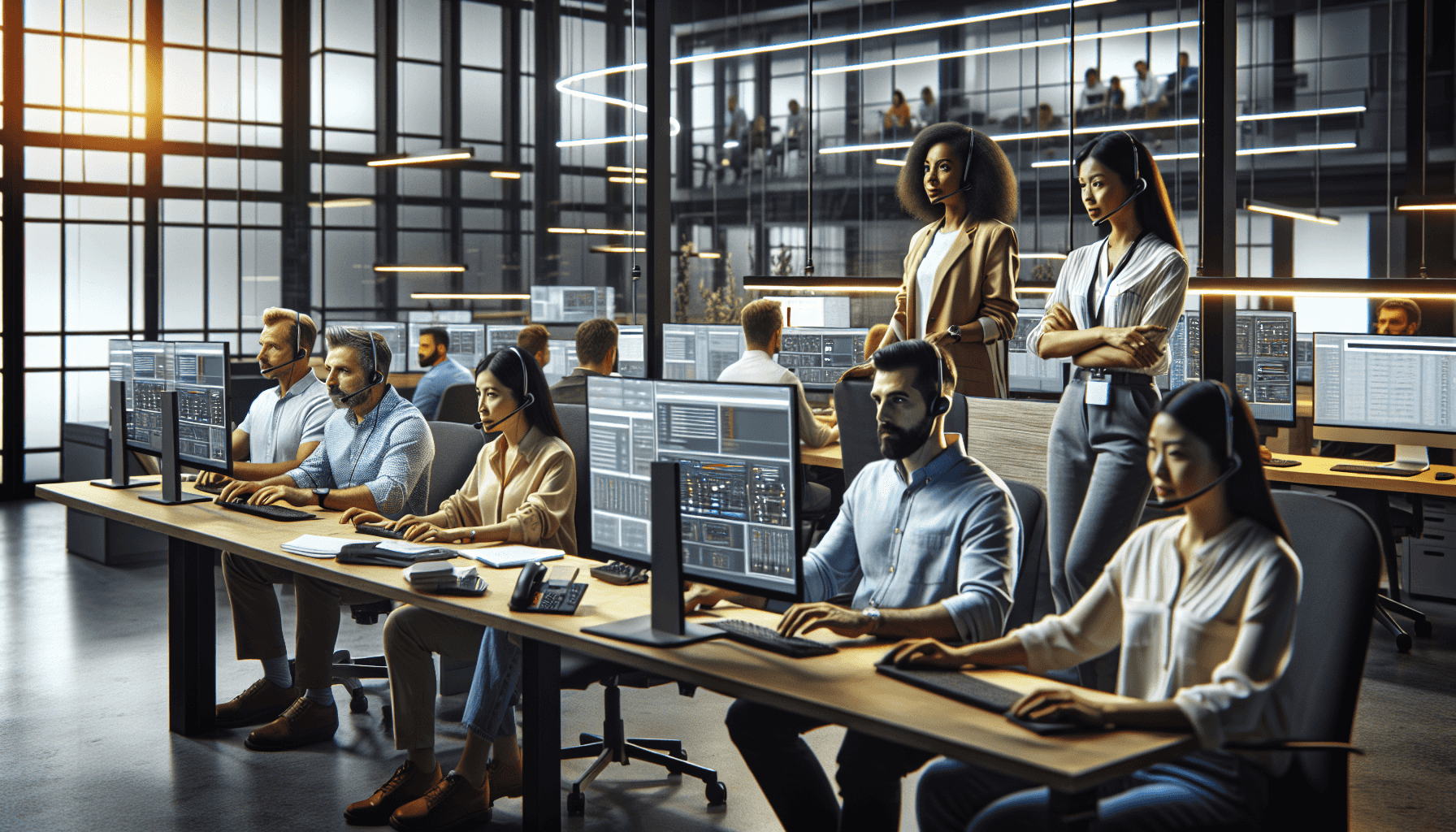 Technical support team in action